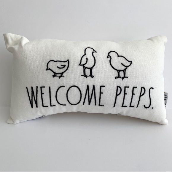 Rae Dunn Other - Rae Dunn WELCOME PEEPS accent pillow, NWT
